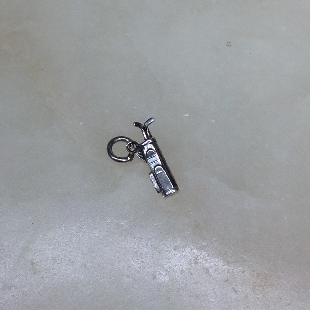VINTAGE STERLING SILVER GOLF CLUB BAG CHARM